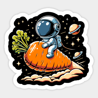 Space Carrot Ride - Embrace the Veggie Wave Sticker
